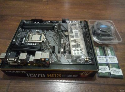 Лот: 18122298. Фото: 1. Комплект Gigabyte H370 HD3 + Intel... Комплекты запчастей