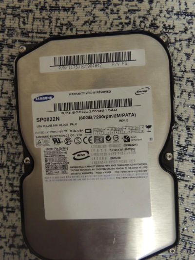 Лот: 9146274. Фото: 1. жесткий диск 80гб для настольного... Жёсткие диски (HDD)