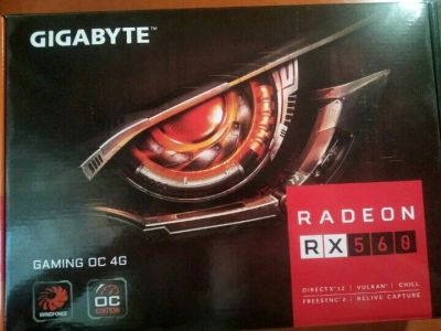 Лот: 11273125. Фото: 1. Видеокарта Gigabyte RX 560 4096MB. Видеокарты