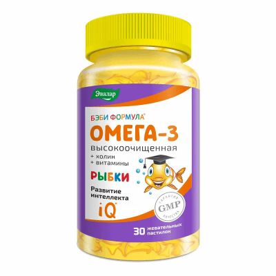 Лот: 23733420. Фото: 1. Эвалар Бэби Формула Рыбки Омега-3... Лекарства