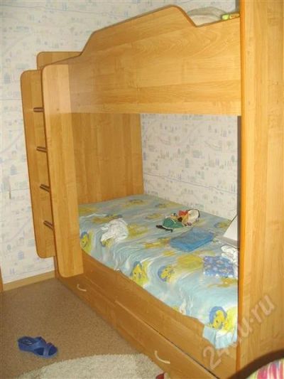 Лот: 496502. Фото: 1. Двухярусная кровать. Другое (дети растут)