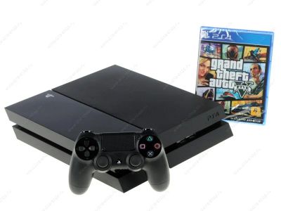 Лот: 5085980. Фото: 1. PlayStation 4 (ps4)+Grand Theft... Игровые приставки, консоли