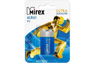 Лот: 22143190. Фото: 1. MIREX 6LR61/Крона 9V 1 шт (1/12... Батарейки, аккумуляторы, элементы питания