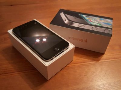 Лот: 6021526. Фото: 1. Apple iPhone 4 16Gb черный (без... Смартфоны