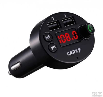 Лот: 17999947. Фото: 1. Авто FM-MP3 модулятор CARX7 USB... FM-модуляторы, трансмиттеры