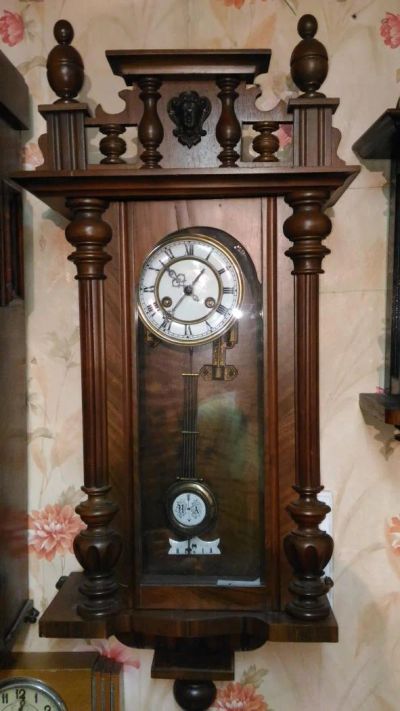 Лот: 8255897. Фото: 1. настенные часы 19 века (2). Часы настенные, настольные