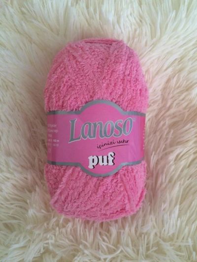 Лот: 11029482. Фото: 1. Пряжа Lanoso Polar Puf, 100%полиэстер... Ткани, нитки, пряжа