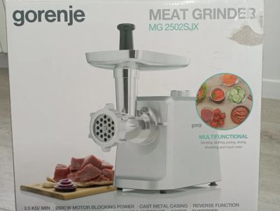 Лот: 23562621. Фото: 1. Мясорубка Gorenje MG2502SJX новая... Кухонная
