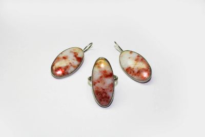 Лот: 7985133. Фото: 1. Гарнитур авантюрин. Комплекты изделий