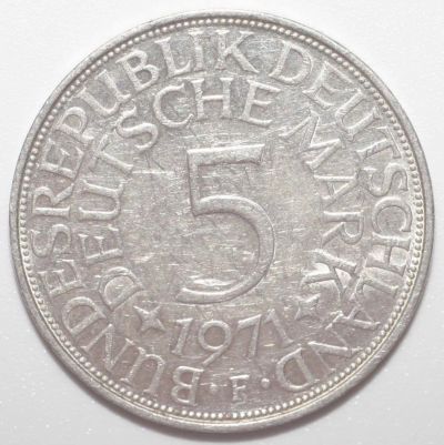 Лот: 3856319. Фото: 1. 5 марок 1971 год. Германия (ФРГ... Германия и Австрия