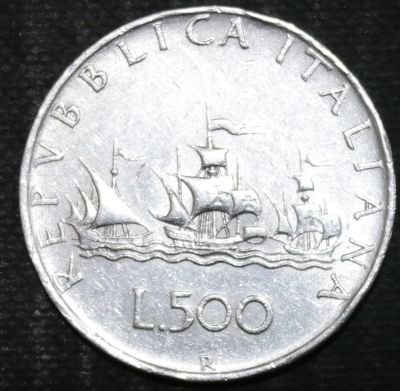 Лот: 12777455. Фото: 1. Италия. 500 лир. 1960 год. Серебро. Остальные страны