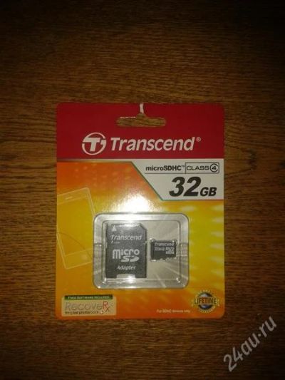 Лот: 1230426. Фото: 1. MicroSD Transcend 32Gb. Карты памяти