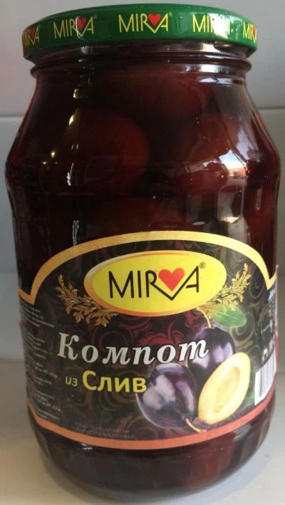 Лот: 11360537. Фото: 1. Компот из Сливы 1 литр - Экопродукт... Консервы