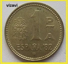 Лот: 16658539. Фото: 1. Испания 1 песета 1980. Чемпионат... Европа