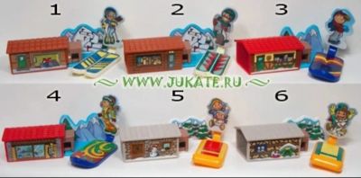 Лот: 21248293. Фото: 1. Киндер-сюрприз лыжники и сноубордисты... Игрушки