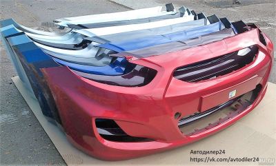 Лот: 13570945. Фото: 1. Бампер передний Hyundai Solaris... Кузов