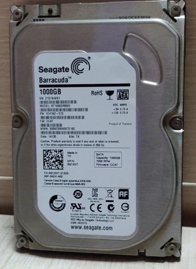 Лот: 19202486. Фото: 1. HDD 1000 Гб, Seagete Sata-3, 7200... Жёсткие диски (HDD)