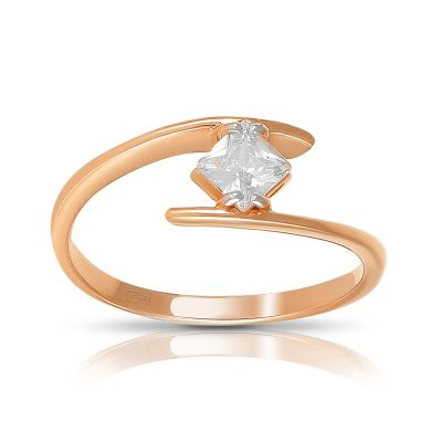 Лот: 23883712. Фото: 1. Кольцо TALANT из золота с фианитом. Кольца, перстни