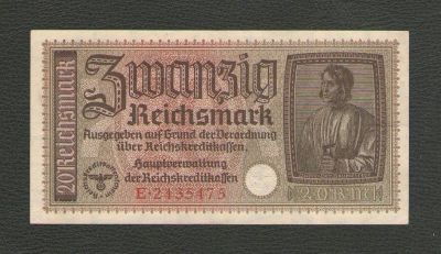 Лот: 15842791. Фото: 1. 20 рейхсмарок 1939-1945 гг.. Германия... Германия и Австрия