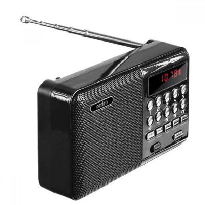 Лот: 24537057. Фото: 1. Радиоприемник Perfeo Palm Black. Тюнеры, радиоприёмники