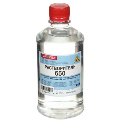 Лот: 24096905. Фото: 1. Растворитель 650, 0.5 л, Матрица... Краски, лаки, растворитель