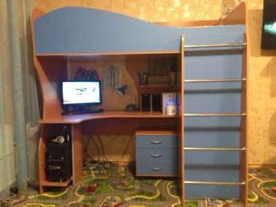 Лот: 4462113. Фото: 1. Кровать- чердак. Детские кровати и кроватки