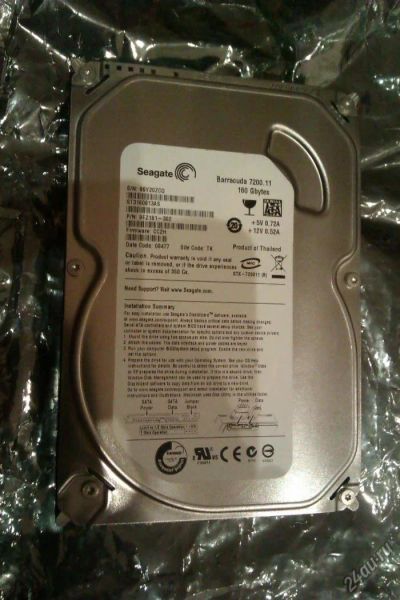 Лот: 4397923. Фото: 1. HDD Seagate 160 Гб sata. Жёсткие диски (HDD)