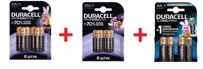 Лот: 11152441. Фото: 1. Набор батареек Duracell Professional... Батарейки, аккумуляторы, элементы питания
