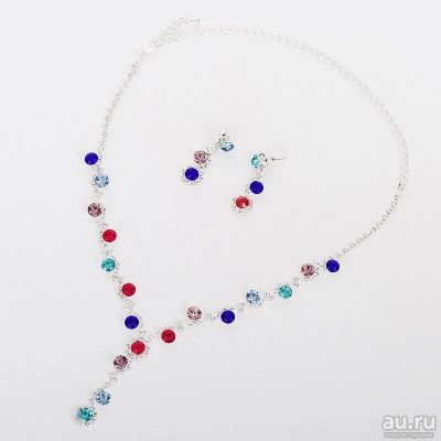 Лот: 8082918. Фото: 1. Ожерелье с сережками/ожерелье... Комплекты изделий