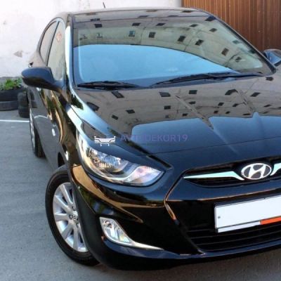 Лот: 16727954. Фото: 1. Реснички широкие на фары Hyundai... Детали тюнинга
