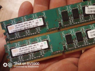 Лот: 16222373. Фото: 1. Hynix DDR2 2х1Гб. Оперативная память