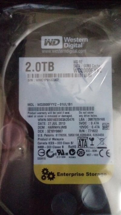 Лот: 9613471. Фото: 1. Жесткий диск WD Black 2TB (2000GB... Жёсткие диски (HDD)