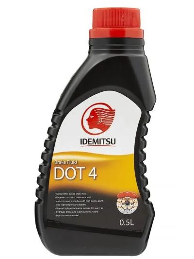 Лот: 21002430. Фото: 1. IDEMITSU BRAKE FLUID DOT 4 0,5... Масла, жидкости