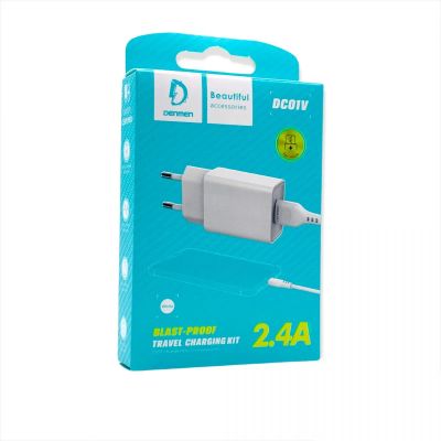 Лот: 22146550. Фото: 1. СЗУ DENMEN DC01V +microUSB 2.4A... Зарядные устройства, блоки питания, адаптеры сетевые для смартфонов