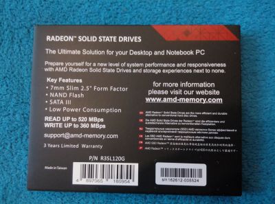 Лот: 16621628. Фото: 1. Внутренний SSD AMD Radeon R3 120Gb... SSD-накопители