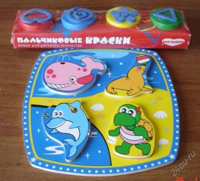 Лот: 743136. Фото: 1. Пазл + Пальчиковые краски новые. Другое (дети растут)
