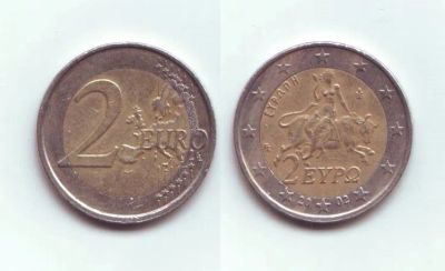 Лот: 19423421. Фото: 1. Монета Греция - 2 евро (2002). Европа