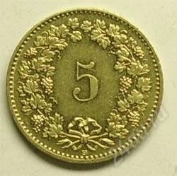Лот: 27905. Фото: 1. Швейцария. 5 рапен 1993г. Европа