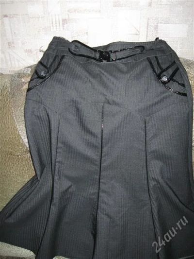 Лот: 933509. Фото: 1. Юбка темно серая с декоративными... Юбки