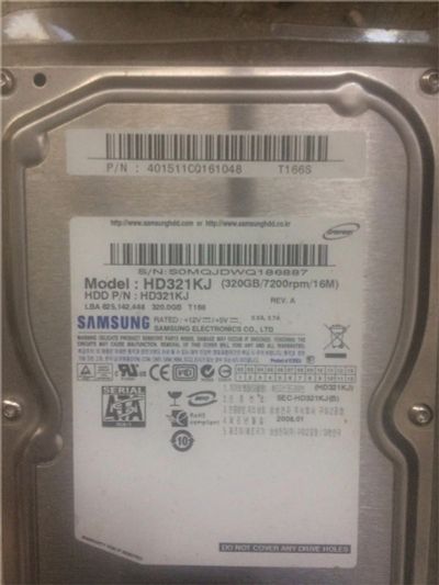 Лот: 10119268. Фото: 1. HDD Samsung 320 gb. Жёсткие диски (HDD)