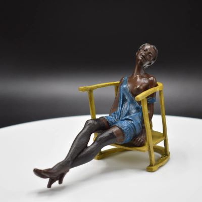 Лот: 24926372. Фото: 1. Бронзовая статуэтка"Искусительница... Фигурки, статуэтки
