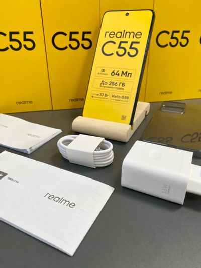Лот: 21984290. Фото: 1. НОВЫЙ Realme C55 8/256 Gb Black. Смартфоны