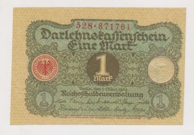 Лот: 11356679. Фото: 1. Германия 1 марка 1920г. пресс!. Европа