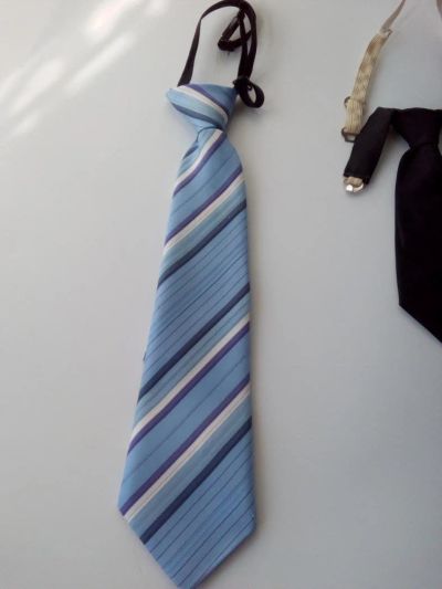 Лот: 11743043. Фото: 1. Два галстука голубой и чёрный... Галстуки