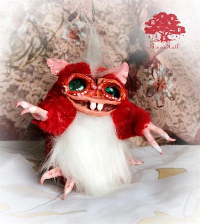 Лот: 3922269. Фото: 1. Монстрик красный. Авторские куклы, игрушки, поделки
