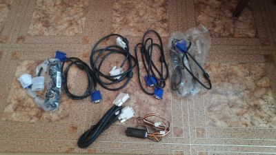 Лот: 13952811. Фото: 1. Кабели VGA и DVI одним лотом. Шлейфы, кабели, переходники