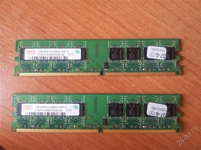 Лот: 2400298. Фото: 1. Оперативная память Hynix 2x1Gb. Оперативная память
