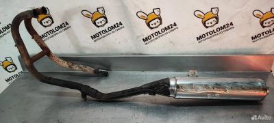 Лот: 22463230. Фото: 1. Глушитель с коллектором Kawasaki... Запчасти