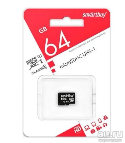 Лот: 17756742. Фото: 1. Карта памяти microSDHC SmartBuy... Карты памяти