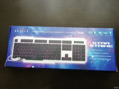 Лот: 13863200. Фото: 1. Игровая клавиатура Oklick 740G. Клавиатуры и мыши